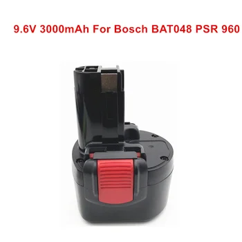 

Power Tools Battery for BAT048 9.6V 3000mAh Ni-MH Rechargeable Battery for Bosch PSR 960 2 607 335 272 32609-RT BPT1041