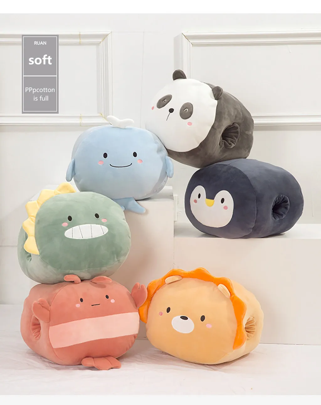 Шаровая подушка для головы животного, мягкие руки, теплая мягкая кукла, фрукты, животные, руки, подушки, пингвин, свинья, динозавр, Цыпленок, обезьяна, морковка, 30 см