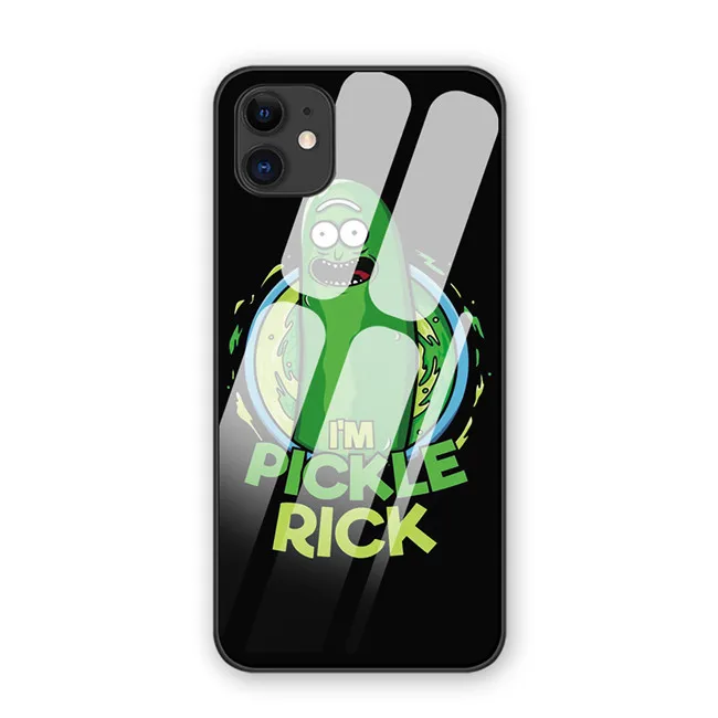 Новые чехлы Rick and Morty для iphone 7 8 6 6S Plus Роскошный чехол из закаленного стекла для телефона iphone 11 11Pro X XR XS MAX - Цвет: 11