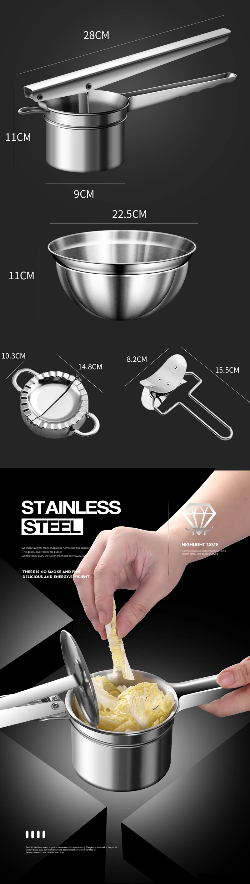 304 Stainless Steel Manual Squeezer Vegetable Stuffing Dehydrator Orange Lemon Sugar Cane Juice Fresh Fruit Apple Juicer