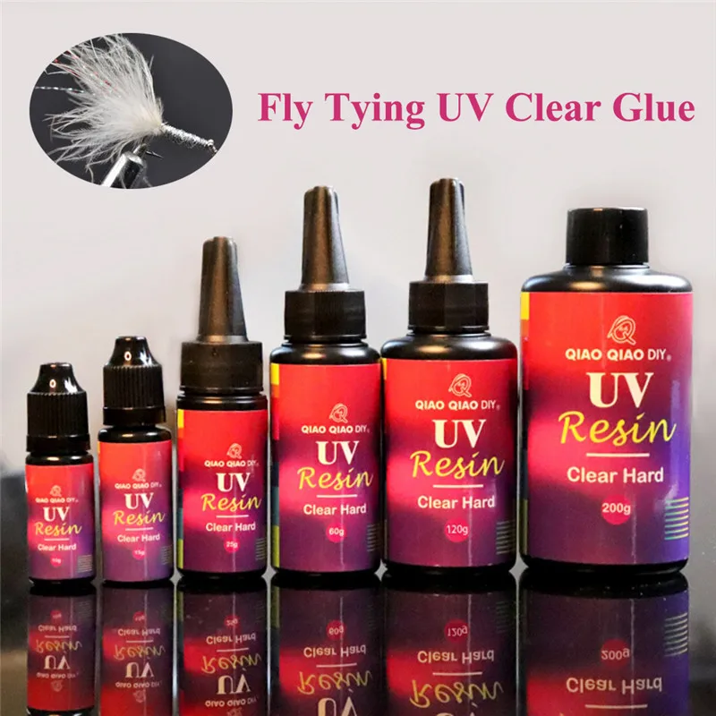 Fishing Quick Drying Glue Fly Tying Lure Uv Clear Finish Glue Resin