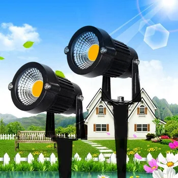 

2PCS LED COB Garden Lighting 20W Outdoor Spike Lawn Lamp Waterproof Lighting Led Light Garden Path Spotlights AC85-265V EU Plug