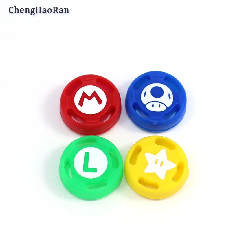 4in1 penshe ChengHaoRan Silicone Analog Thumb grips sticks Caps for Nintend Switch NS JoyCon Controller Sticks Cap Skin for Joy Con Cover - Цвет: 4in1 penshe