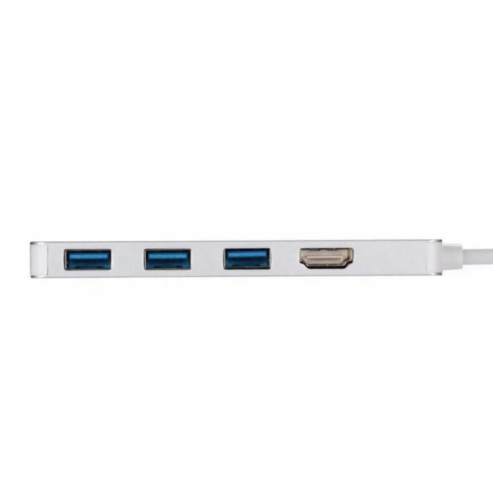 USB 3,1-HDMI USB 3,0 3 порта концентратор адаптер тип-c USB-C конвертер в Мульти адаптер док-станция для MacBookSplitter 3 порта usb-хаб