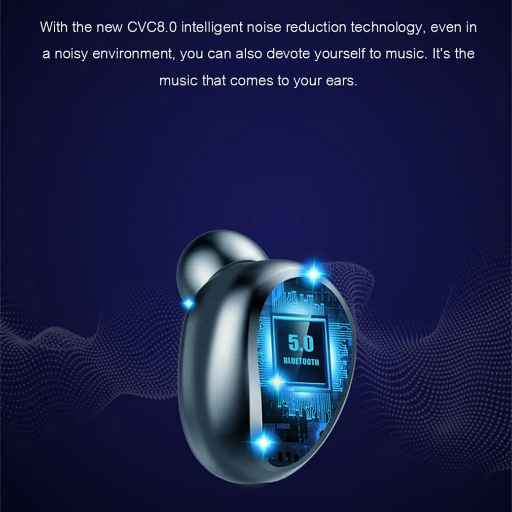 Беспроводные наушники Bluetooth V5.0 F9, беспроводные Bluetooth наушники, светодиодный дисплей, 2000 мАч, внешний аккумулятор, гарнитура с микрофоном