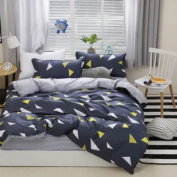

J Geometric 4pcs Girl Boy Kid Bed Cover Set Duvet Cover Adult Child Bed Sheets And Pillowcases Comforter Bedding Set 2TJ-61020