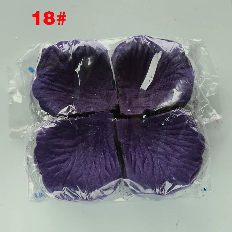 Viole 1000 шт. искусственные лепестки роз, цветок для девочек, Шелковый лепесток, искусственные лепестки для свадьбы, конфетти, вечерние украшения - Цвет: Viole
