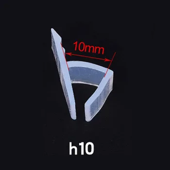 

2 Meters H-Shape Shower Room Glass Door Silicone Rubber Strip Seal Wipe Sweep