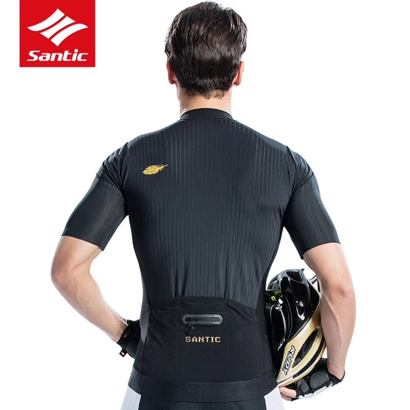 Santic Men Short Sleeve Cycling Jerseys Imported Italian Fabric Cuffs MTB Jerseys Road Pro Bicycle Short Jerseys Bike Clothing