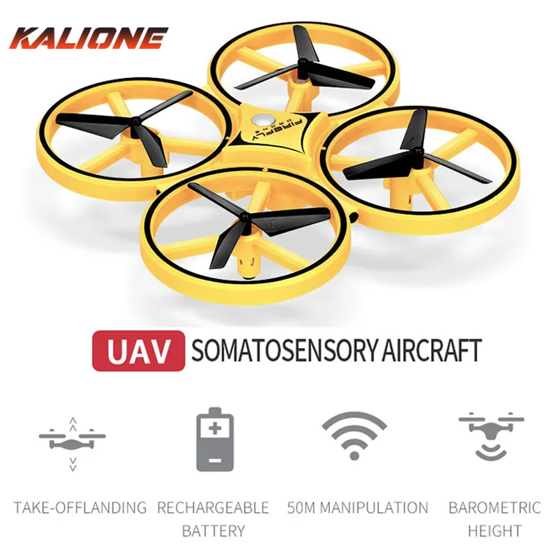 

Remote Sensing Gesture Aircraft Mini Quadcopter Induction Drone Smart Watch Noctilucent Interaction UFO Somatosensory Gift xmas