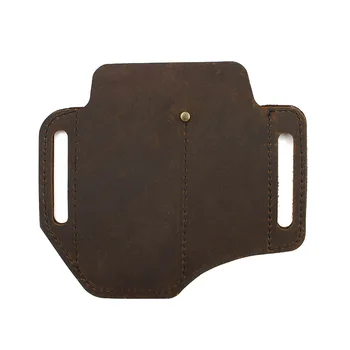 

PU Leather Multitool Holder Essential Organizer Belt Pouch Pen Storage Bag Outdoor Waist Packs 13.5x15.2CM