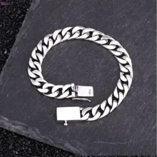 925 пробы серебряный браслет, модный темперамент, индивидуальная цепочка для мужчин, серебряный браслет, тайское серебро, простота