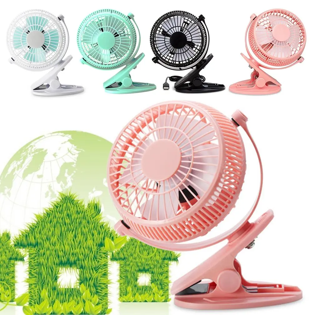 360 Degreen Rotation Portable USB Desk Fan Electric Desktop Computer Fan Clip Design Desk Electric Fan For Home Office