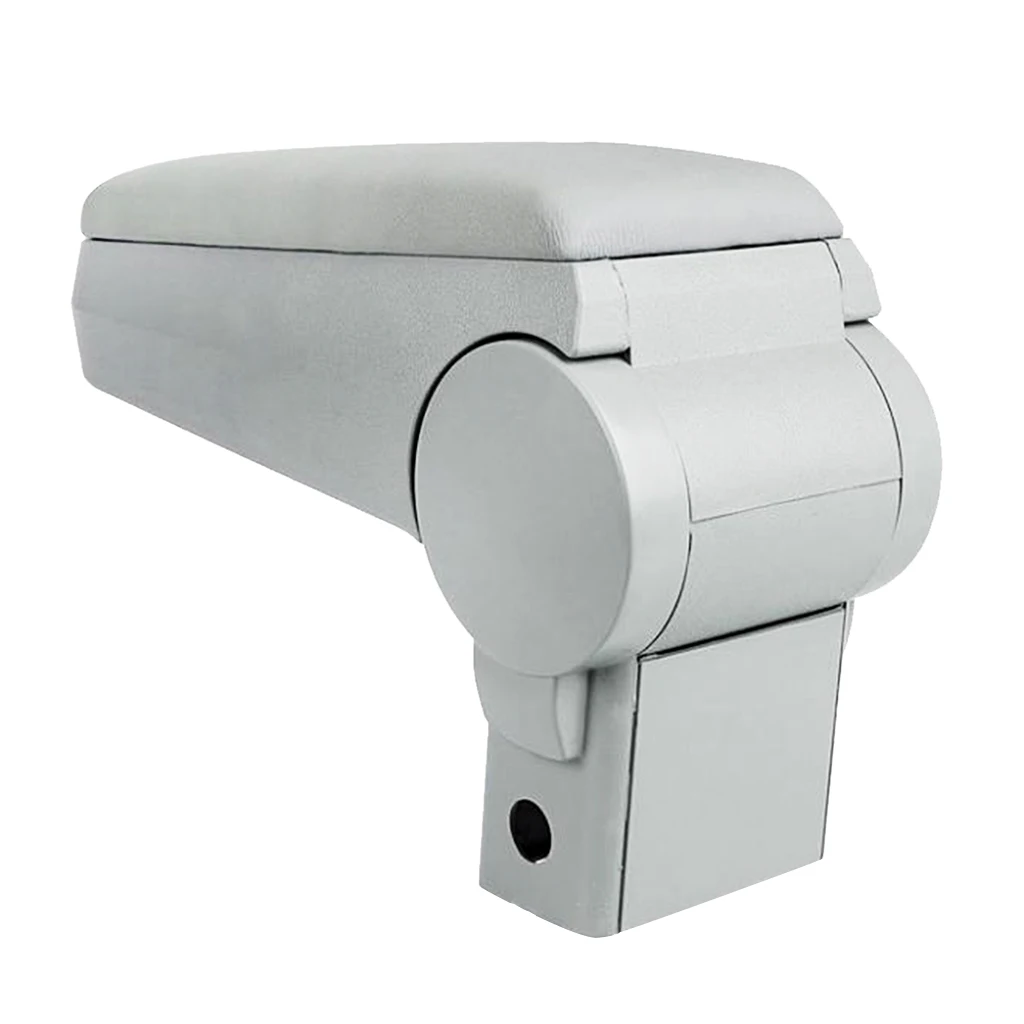 Gray Leatherette Center Console Armrest Box For 1998-2007 VW Volkswagen Golf 4 Bora MK4