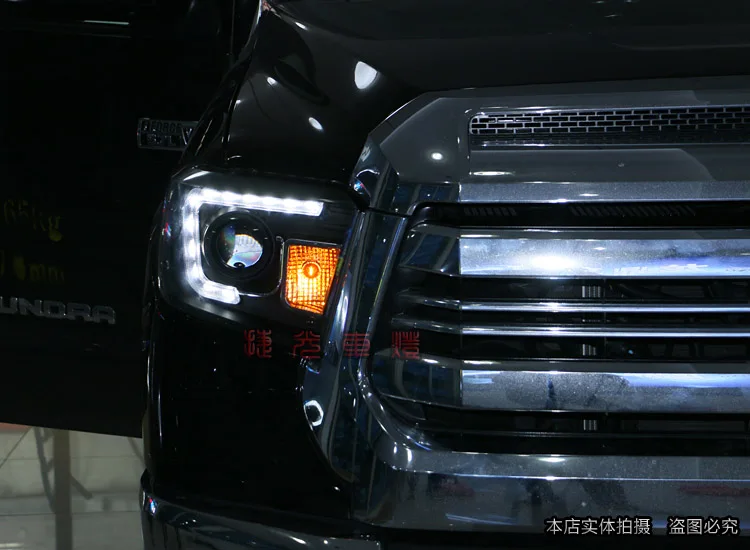 Автомобильный стиль для Toyota Tundra фары для Sequoia 2007-2013 год фара DRL Передняя Биксеноновая линза двойной луч HID комплект