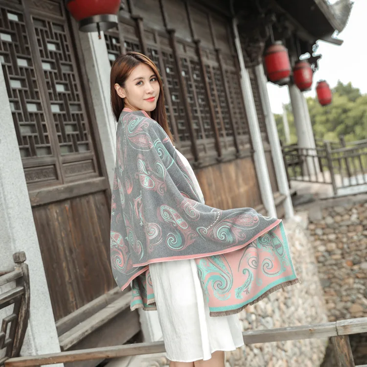 Brand Designer New Women Pashmina Cashmere Scarf Winter Warm Scarf All-Match Shawl Fashion Shawl Scarves Thickening Blanket