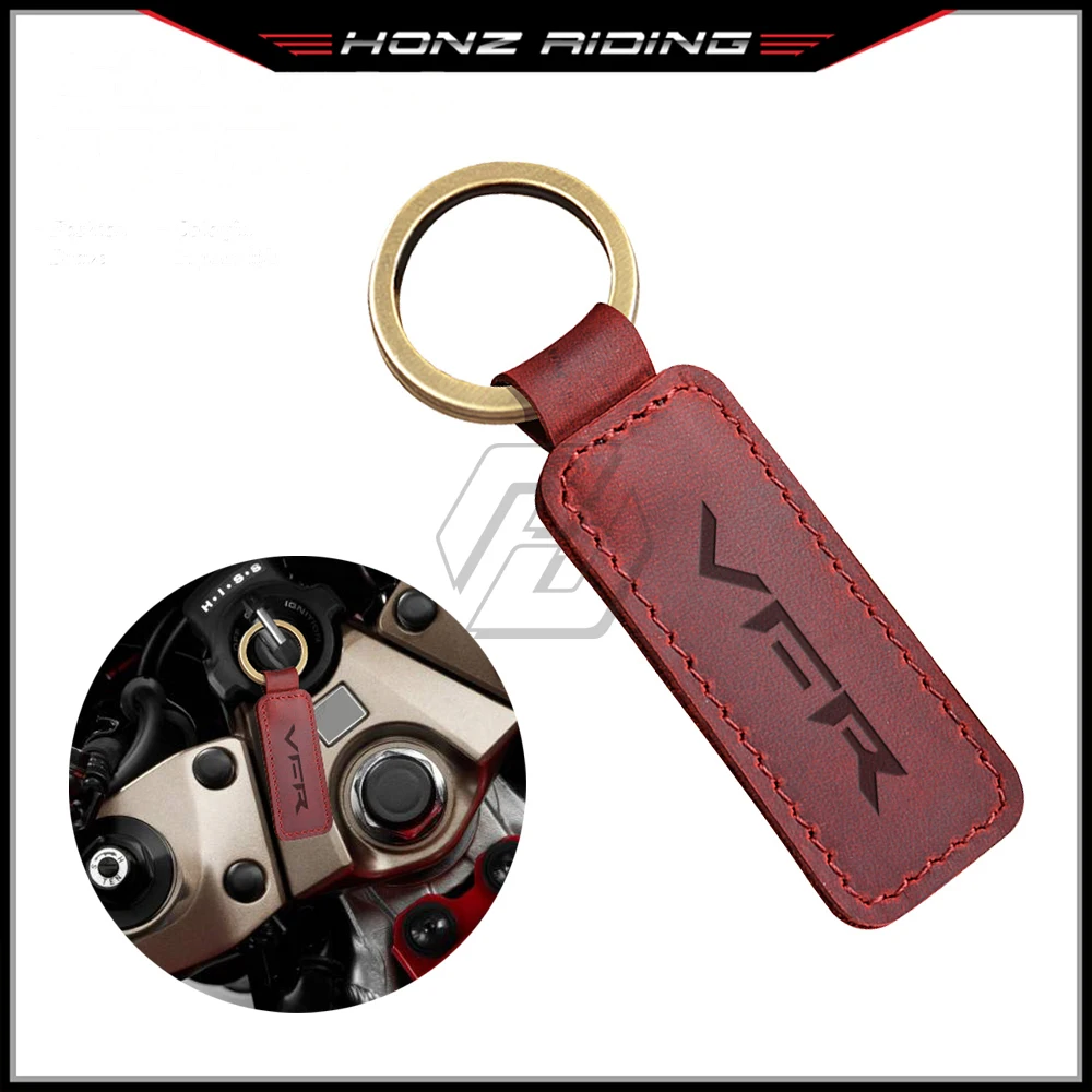 

For Yamaha VFR 750 800 1200 Models Motorcycle Keychain Cowhide Key Ring