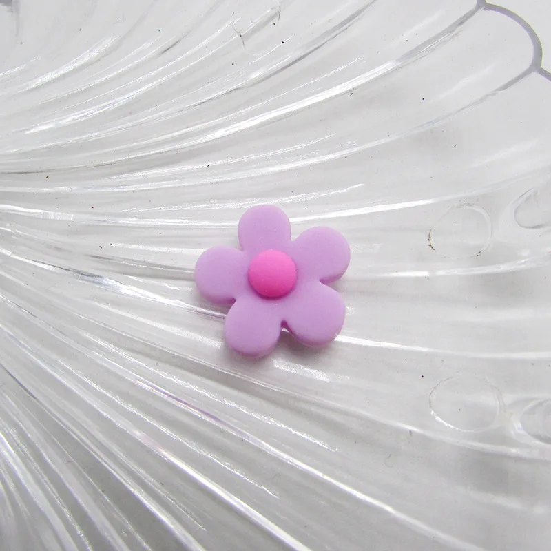 50 шт. 18 мм смесь цветов смолы цветок FlatBack Кабошон DIY Ювелирные изделия/украшения для телефона - Цвет: purple