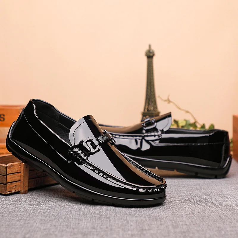 

Genuine Leather Men Shoes Luxury Brand Casual Slip on Formal Loafers Men Italian Black Male Driving Shoes Luxury Shoesgh8