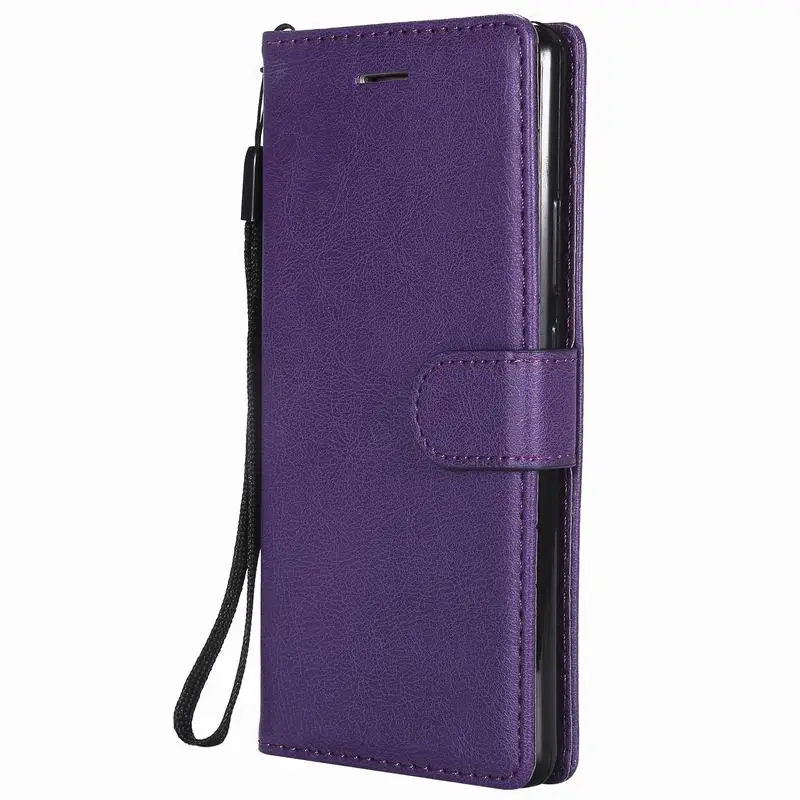 Purple Чехол из искусственной кожи для huawei P8 Lite P 9 P9 Lite Чехол-книжка с магнитной застежкой и роскошный чехол-портмоне для huawei P8 P9 Lite - Цвет: Purple