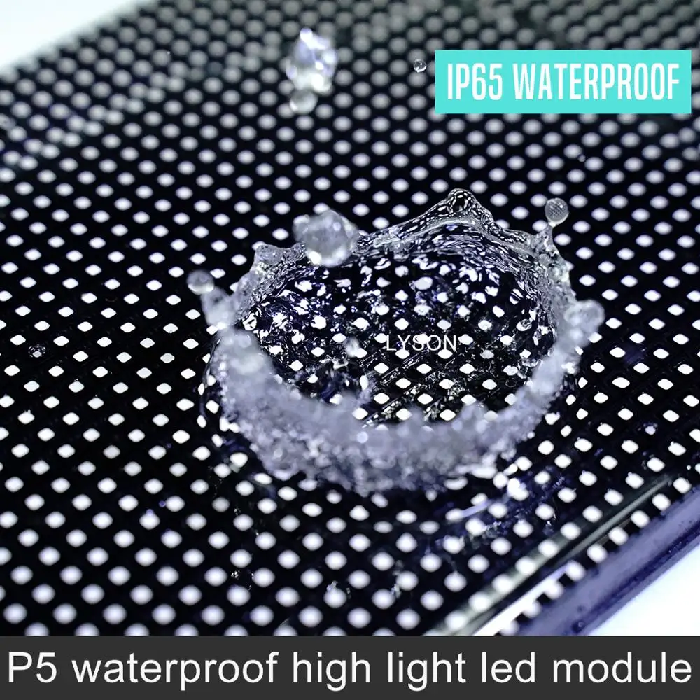 P5 открытый SMD полноцветный светодиодный дисплей модуль 64x32 пикселей водостойкий