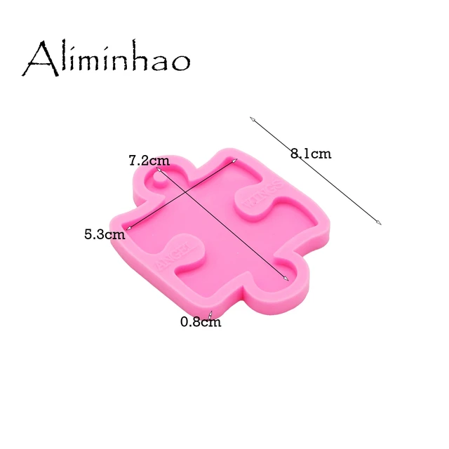 Dy0135 Fényes Puzzle Szilikon Formák Diy Epoxi Gyanta Asztal Penész Szilícium Kézműves Egyedi Kulcstartó - Image 6