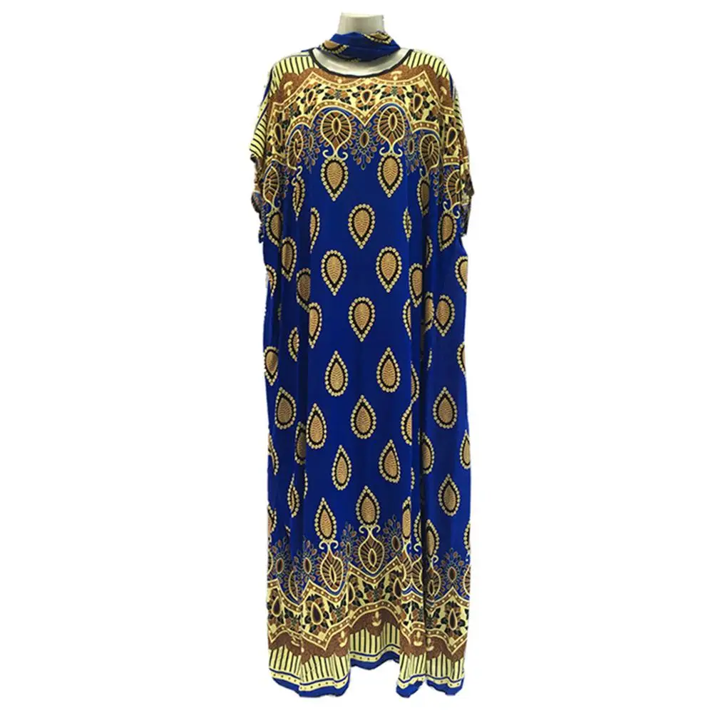 Смешанные 4 цвета униформа размер 140 см длина Новая мода с цветочным принтом большой абайя Женская Одежда Мусульманский искусственный шелк хлопок молитвенный Халат