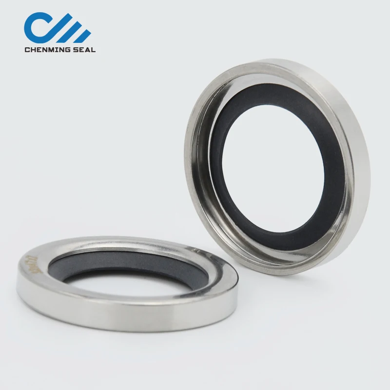 PTFE Lip Oil Seal 32*47*8/32*47*10 Single lip and Dual Lip Stainless Steel Housing Screw Air Compressor Spare Parts