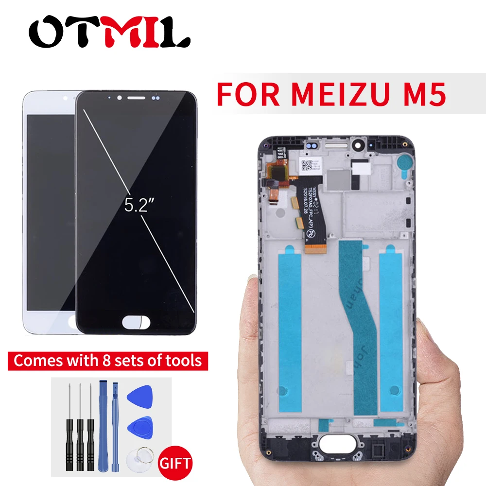 

5.2" Phone LCD For MEIZU M5 Display Touch Screen with Frame M611H Digitizer For Meizu M5 LCD Display Module M611D M611Y M611A