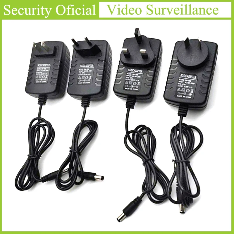 

EU US UK AU Type 12V2A Power Adapter Video Recorder Switching Power Supply Video Surveillance CCTV Accessories Camera Power Plug