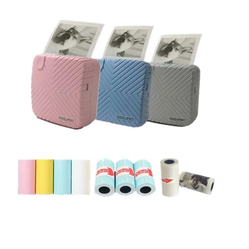 

GOOJPRT Mini Pocket Photo Printer Mobile Portable Handheld Printer for iOS and Android System for Kids Children Gifts Imprimante
