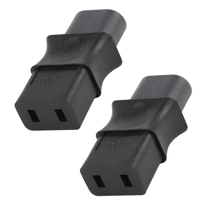 2PCS 2-Pin Iec 320 C8 Male to C9 Female Ac Adapter 6A/250V Industrial Power Converter | Компьютеры и офис