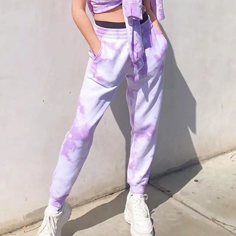 Tie Dye Purple Joggers Factory Sale, 55 