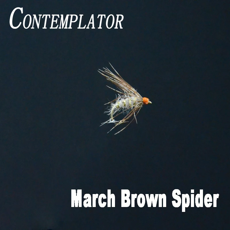 

5pcs 12# March Brown Spider wet flies subsurface patterns for trout/bluegills imitating spider soft hackle fly fishing lures