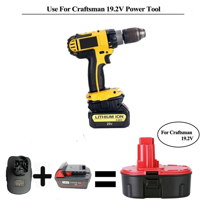 Dm18Gl Батарея адаптер для Милуоки 18V и Dewalt 20V литиевая мастера 19 2 Никель вольт