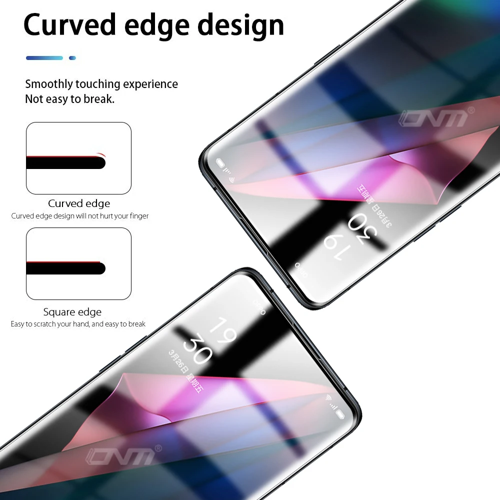 mobile screen guard Tempered Glass For OPPO Find X3 X5 Pro Screen Protector Film Curved Edge Full Cover Protective Glass For OPPO Find X3Pro X5Pro phone screen guard