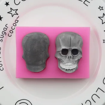 

Three-dimensional Skull Fondant Silicone Mold Cake Decoration Handmade Glue DIY Baking Chocolate Silicone Mold