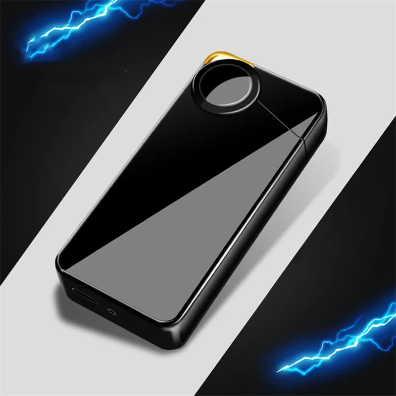 Epacket Прямая поставка USB перезаряжаемая Электрическая Зажигалка Ветрозащитная электронная плазменная дуговая Зажигалка металлическая Новинка прикуриватель подарок