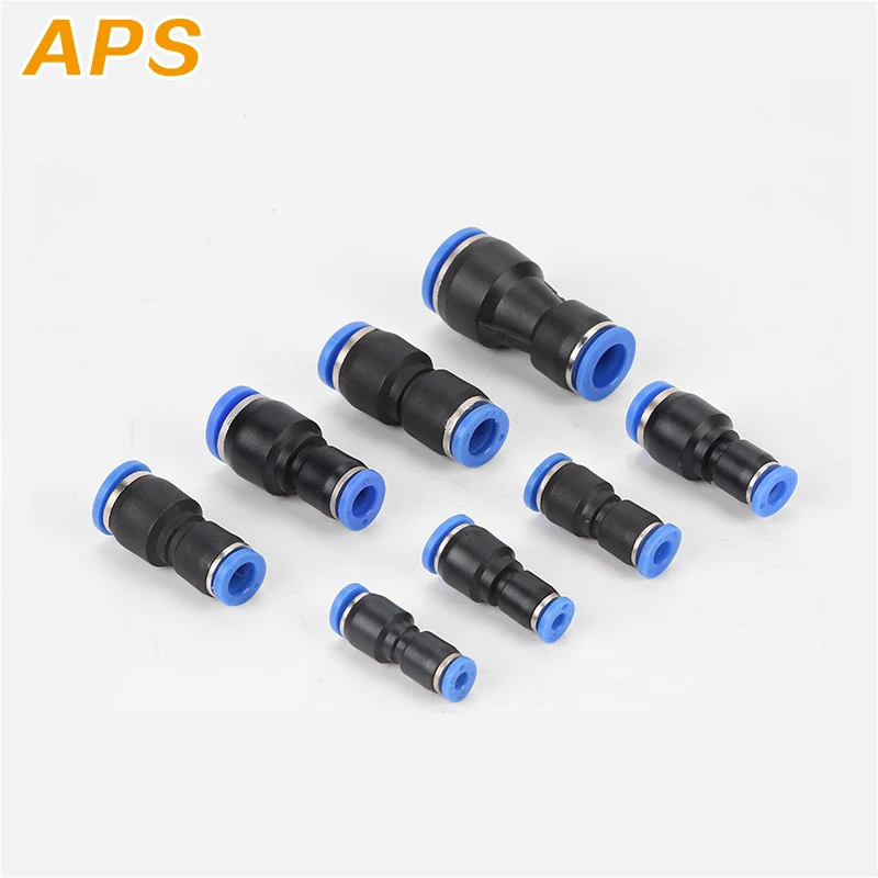Air Pneumatic 10mm 8mm 6mm 12mm 4mm 16mm OD Hose Tube One Touch Push Into Straight Gas Fittings Plastic Quick Connectors Fitting
