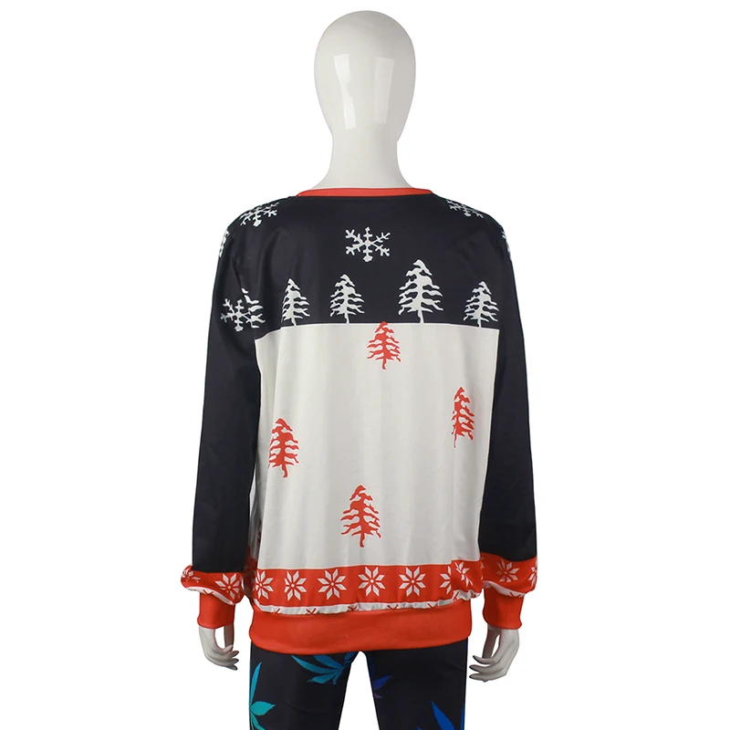 Рождественский свитер, женские пуловеры, Осень-зима, топы с рождественским принтом Санты, елки, снежинки, длинный рукав, Рождественский свитер, джемперы