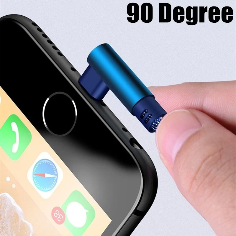 90 градусов джинсовый USB кабель для iPhone Xiaomi usb type C кабель Быстрая зарядка кабель для передачи данных для Galaxy S9 samsung Zend переключатель USB