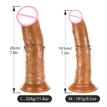 Lesbian Skin feeling Realistic Big Dildo Strap-On Penis Dildo Adult Sex Toys for Women Female Masturbation Anal Strapon Dildo 6