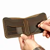 Top Genuine Leather Men's Wallet Retro Handmade Wallet for Men Durable Real Leather portfel male cartera hombre Purse for men 5