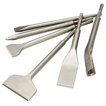 

GTBL SDS Plus Hammer Drill Chisel Set, Rotary Hammer SDS Bits Set 6Pcs Including