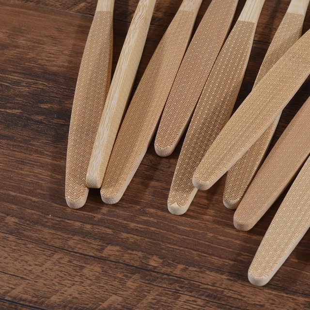 New Wave Pattern Bamboo Toothbrush