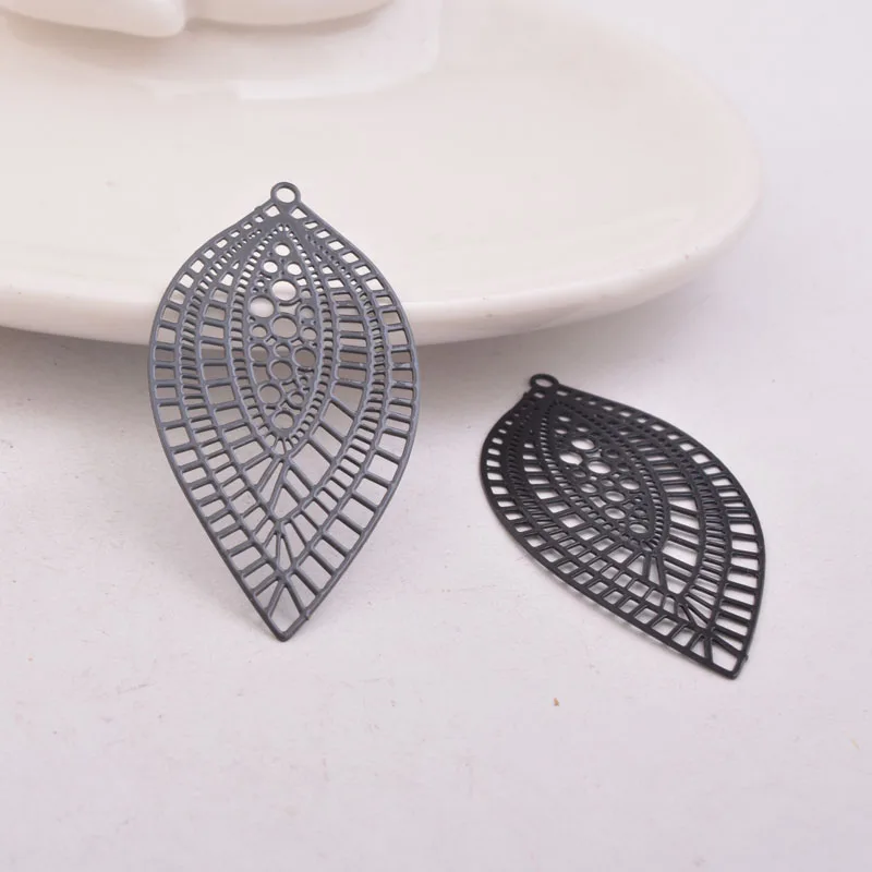 50 шт. AB5743 24*45 мм Богемия стиль лист Шарм латунь основа Подвески DIY ювелирных изделий Разъем