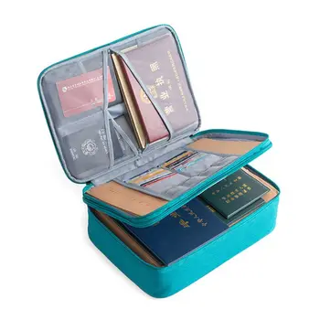 

Double Layer Document Ticket Bag Zipper Storage Large Capacity Certificates File