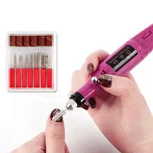1 Набор, профессиональный электрический сверлильный станок для ногтей, маникюрный аппарат для дизайна ногтей, ручка для педикюра, пилочка для ногтей, набор инструментов для дизайна ногтей