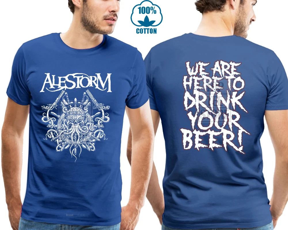 Синий Alestorm футболка народный Металл Кристофер боуз S M L XL 2XL 3XL Gloryhammer 012769 - Цвет: Синий