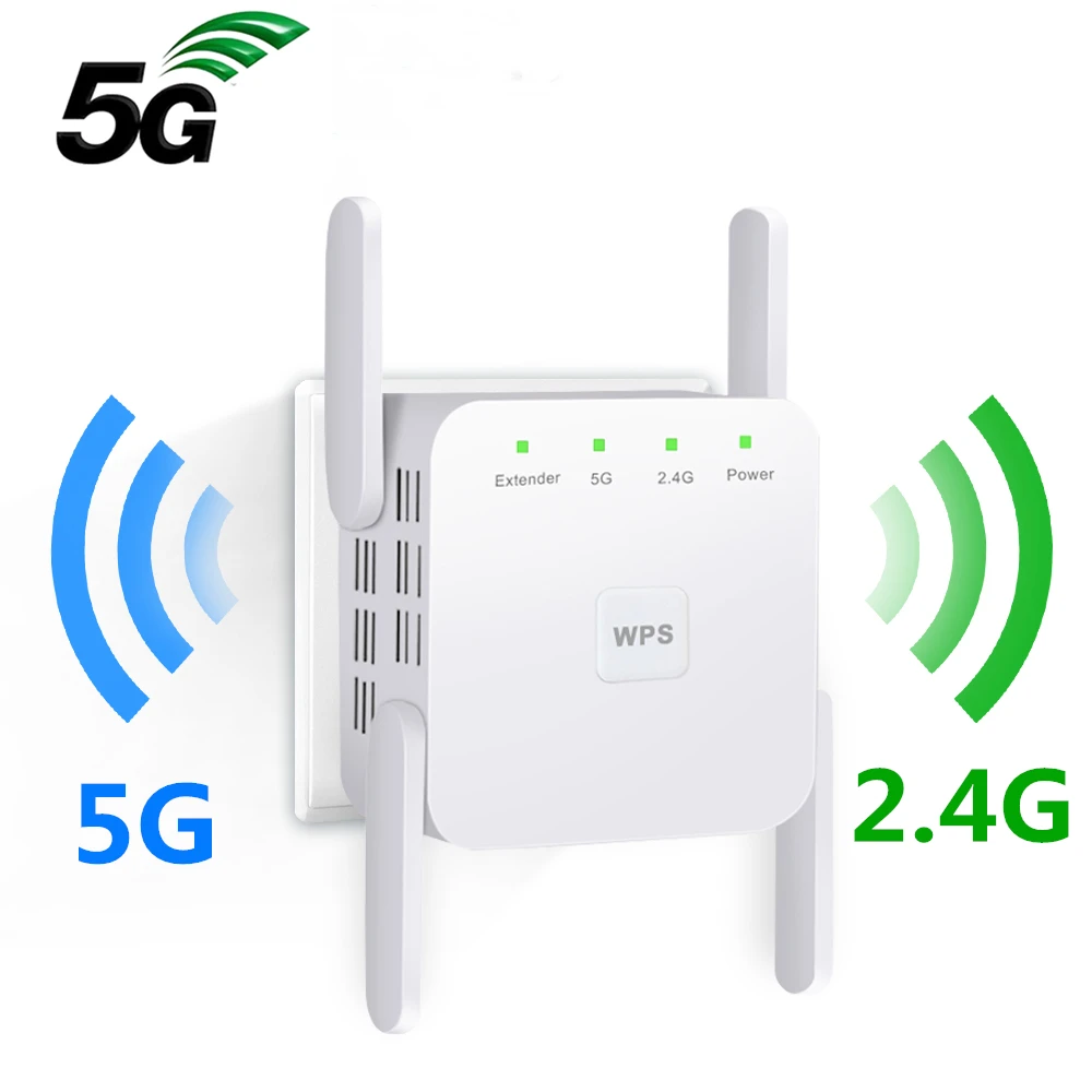 Wifi Repeater Router Amplifier Fi-Booster 5ghz 1200mbps Wireless Signal AC